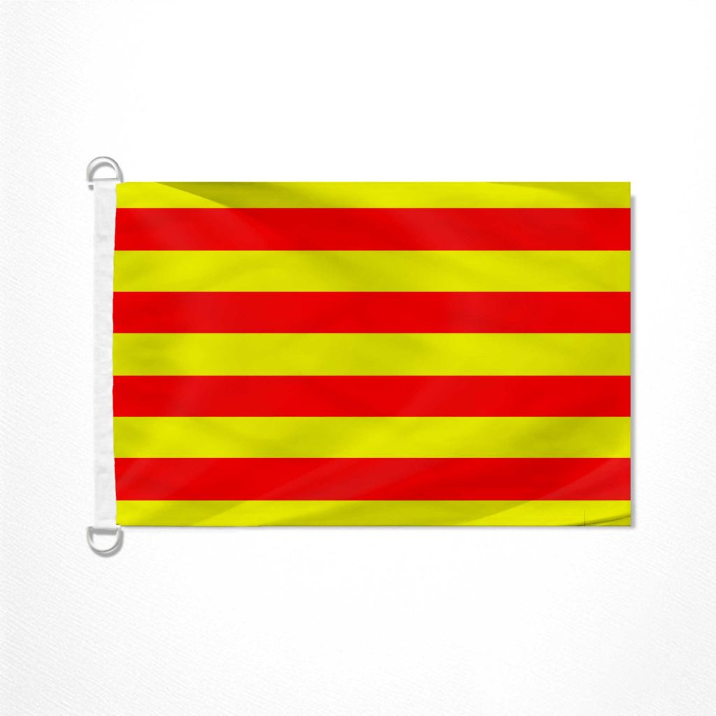 Imán De Nevera Con Bandera De Cataluña - Resina, 9x6 Cm, Acabado Brillante